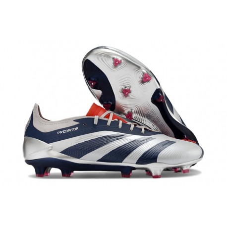 Botas adidas Predator Elite FG Plateado Negro Rojo