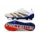 Botas adidas Predator Elite FG Blanco Rojo Azul Gris