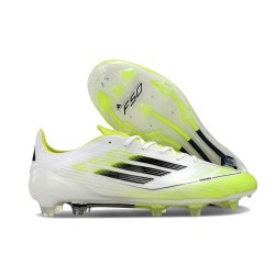 Zapatos adidas F50 Elite FG Blanco Negro Amarillo