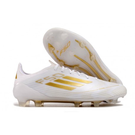 Zapatos adidas F50 Elite FG Ftwr Blanco Dorado Met