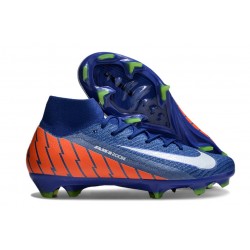 Nike Air Zoom Mercurial Superfly X Elite FG Azul Naranja Blanco