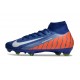 Nike Air Zoom Mercurial Superfly X Elite FG Azul Naranja Blanco