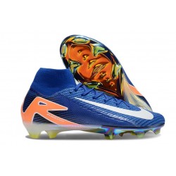 Botas Nike Mercurial Superfly 10 Elite FG Azul Blanco Naranja