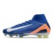 Botas Nike Mercurial Superfly 10 Elite FG Azul Blanco Naranja