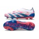 adidas Predator Elite Laceless Cesped Natural Seco Ftwr Blanco Solar Azul Solar Rosa