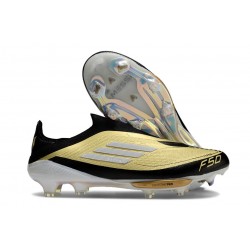 Zapatillas de Futbol adidas F50 + LL FG X Messi Dorado Met Negro Blanco