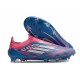 adidas F50 Elite Sin Cordones FG Solar Azul Ftwr Blanco Solar Rosa