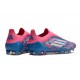 adidas F50 Elite Sin Cordones FG Solar Azul Ftwr Blanco Solar Rosa