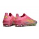 adidas F50 Elite Sin Cordones FG Rosa Amarillo Violeta