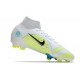 Nike Mercurial Superfly 8 Elite FG Blanco Azul Amarillo